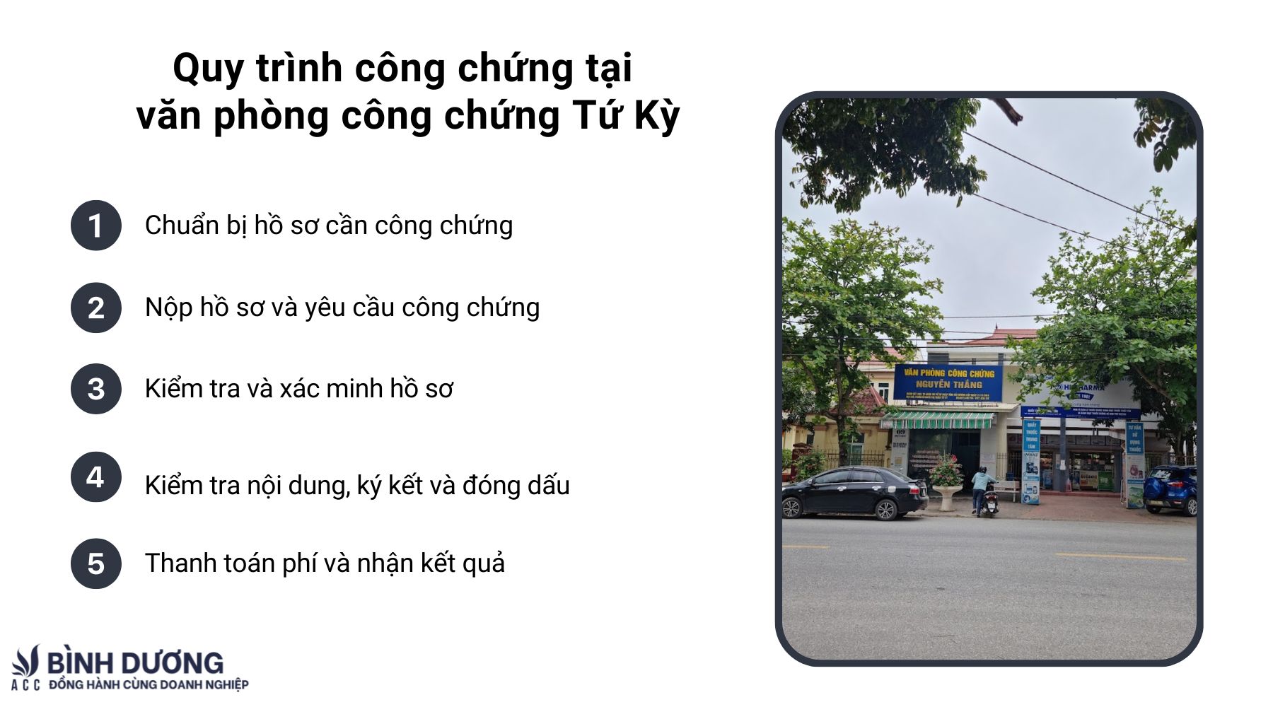Quy trình công chứng tại văn phòng công chứng Tứ Kỳ