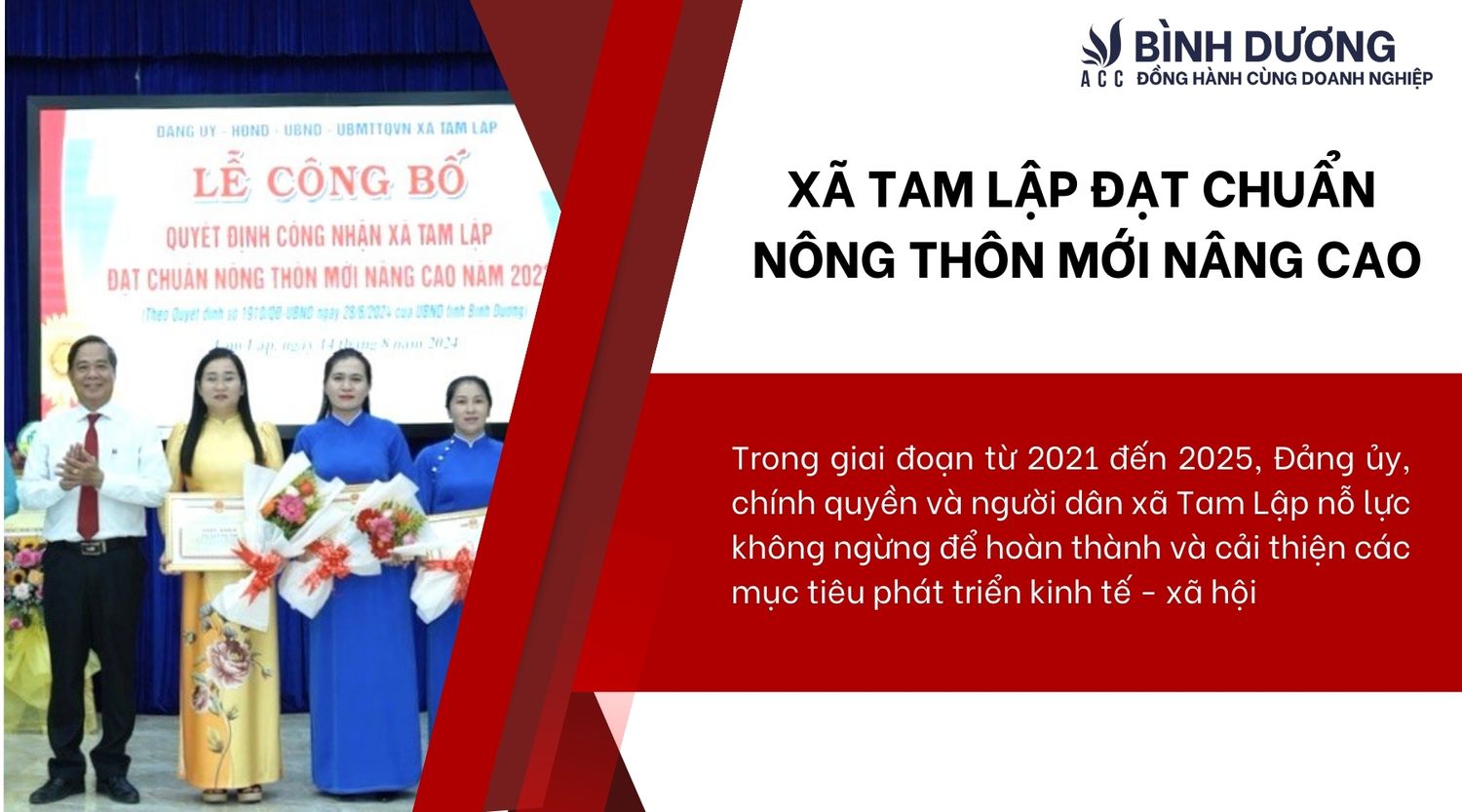 Xã Tam Lập đạt chuẩn nông thôn mới nâng cao
