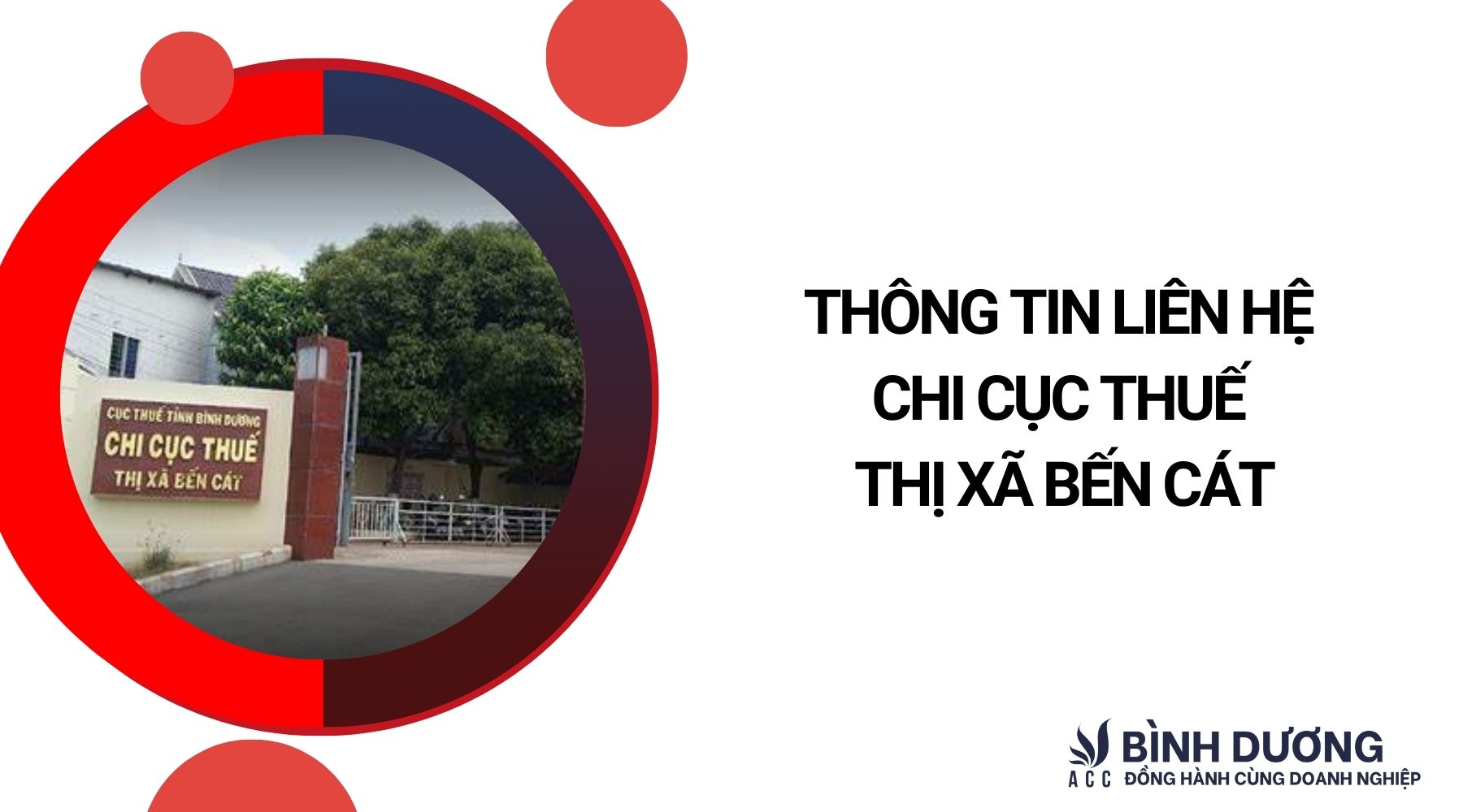 Thông tin liên hệ Chi cục Thuế thị xã Bến Cát