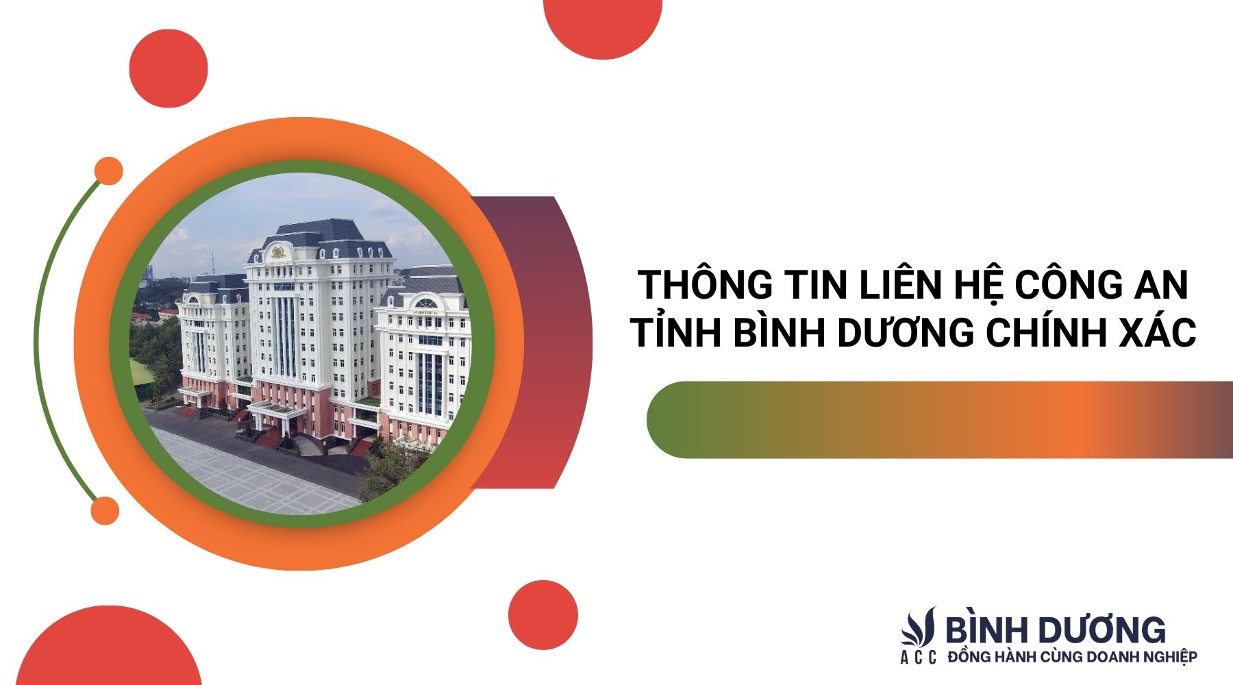 Thông tin liên hệ Công an tỉnh Bình Dương chính xác