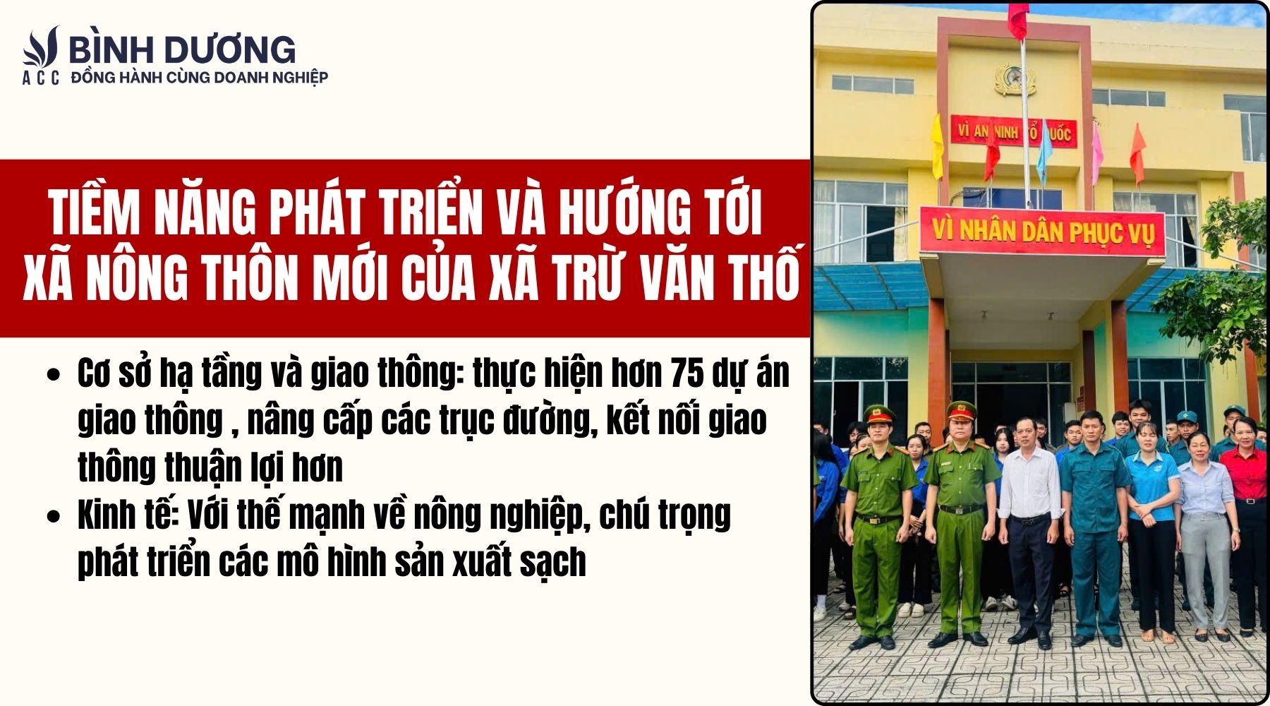 Tiềm năng phát triển và hướng tới xã nông thôn mới của xã Trừ Văn Thố