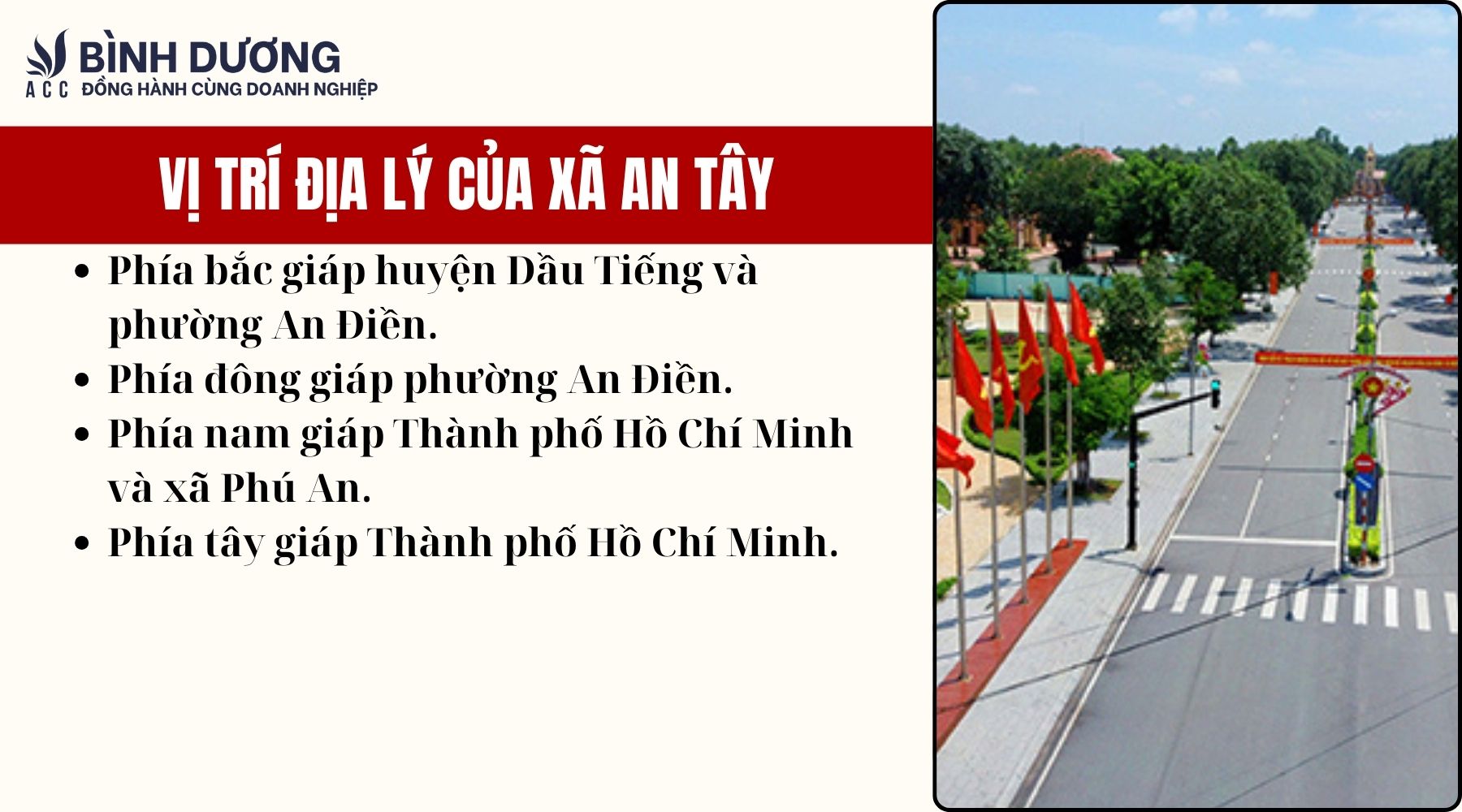 Vị trí địa lý và đặc điểm hành chính của xã An Tây