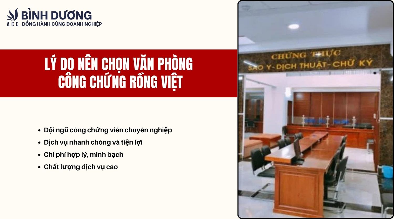 Lý do nên chọn Văn phòng Công chứng Rồng Việt
