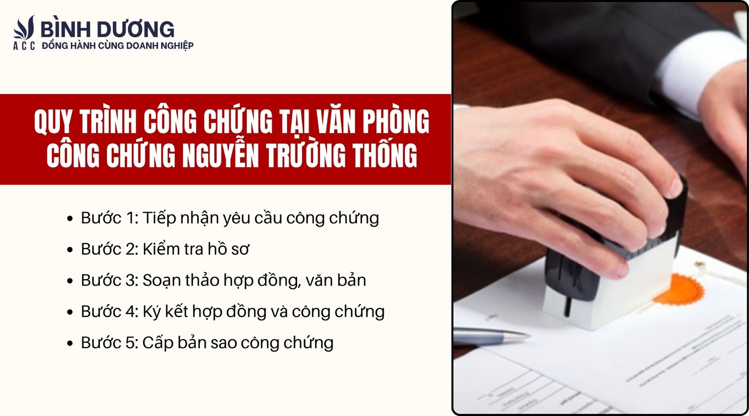Quy trình công chứng tại văn phòng công chứng Nguyễn Trường Thống
