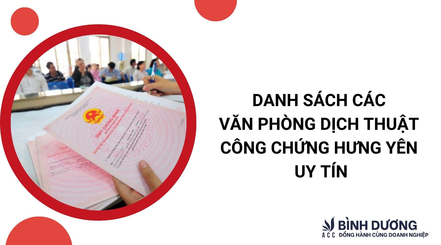 Danh sách các văn phòng dịch thuật công chứng Hưng Yên uy tín