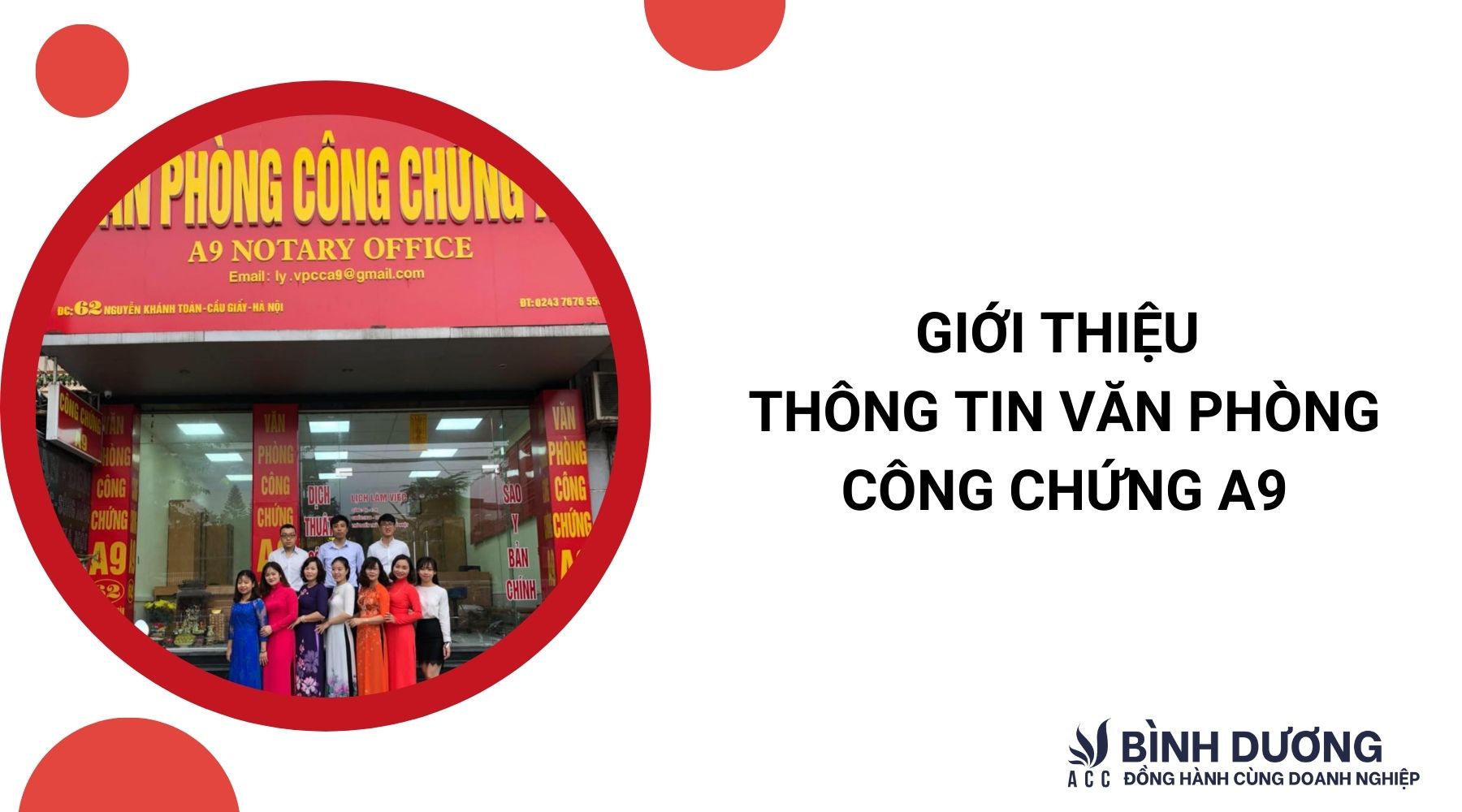 Giới thiệu thông tin văn phòng công chứng A9