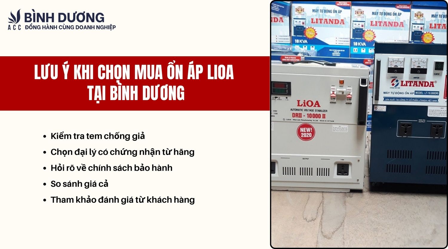 Lưu ý khi chọn mua ổn áp LiOA tại Bình Dương
