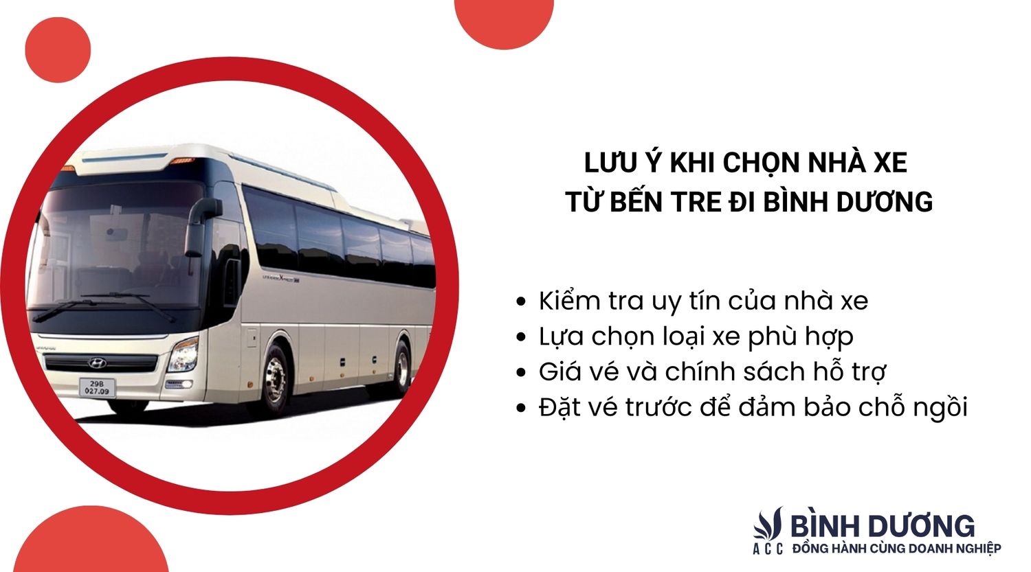 Lưu ý khi chọn nhà xe từ Bến Tre đi Bình Dương