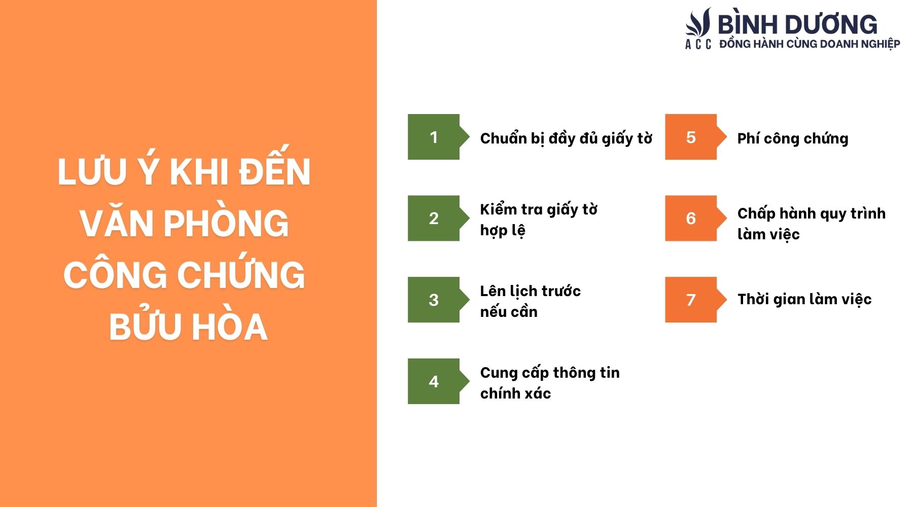 Lưu ý khi đến văn phòng công chứng Bửu Hòa