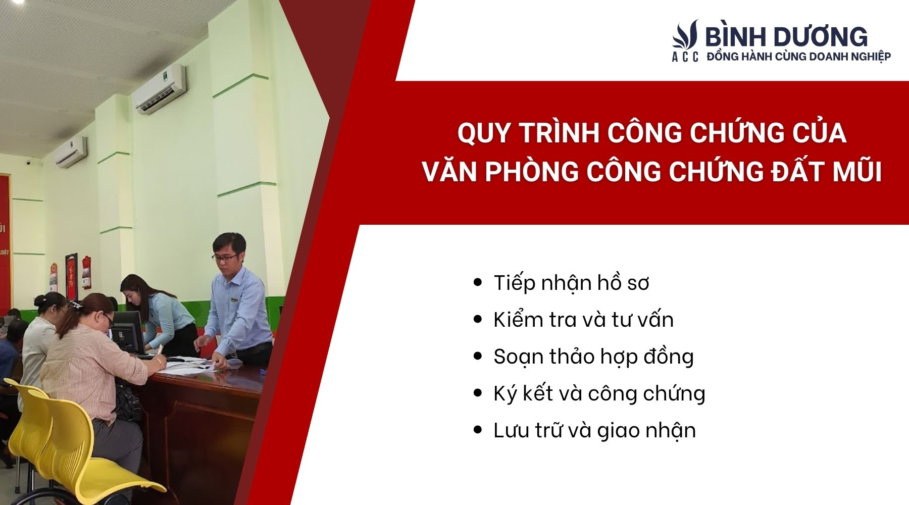 Quy trình công chứng của văn phòng công chứng Đất Mũi