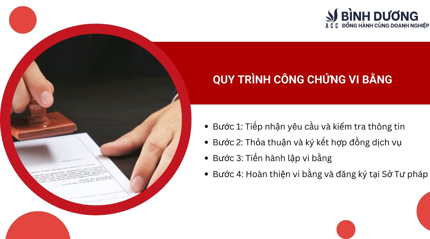 Các bước thực hiện công chứng vi bằng