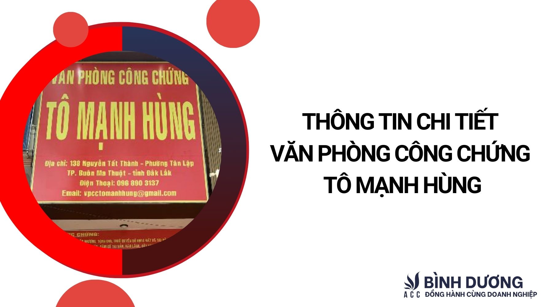 Thông tin chi tiết văn phòng công chứng Tô Mạnh Hùng