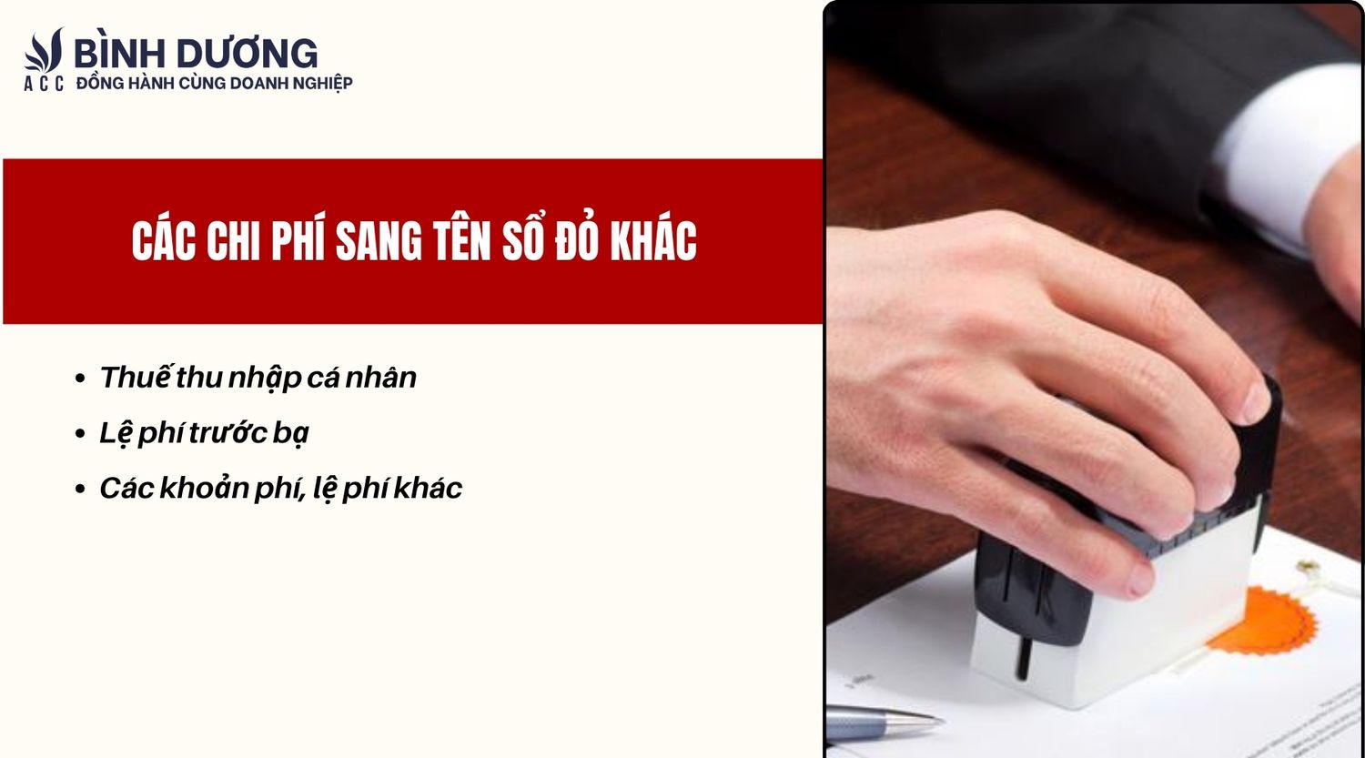 Các chi phí sang tên Sổ đỏ khác