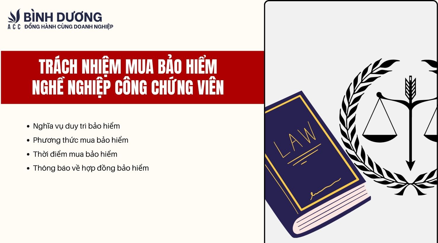 Trách nhiệm mua bảo hiểm nghề nghiệp công chứng viên