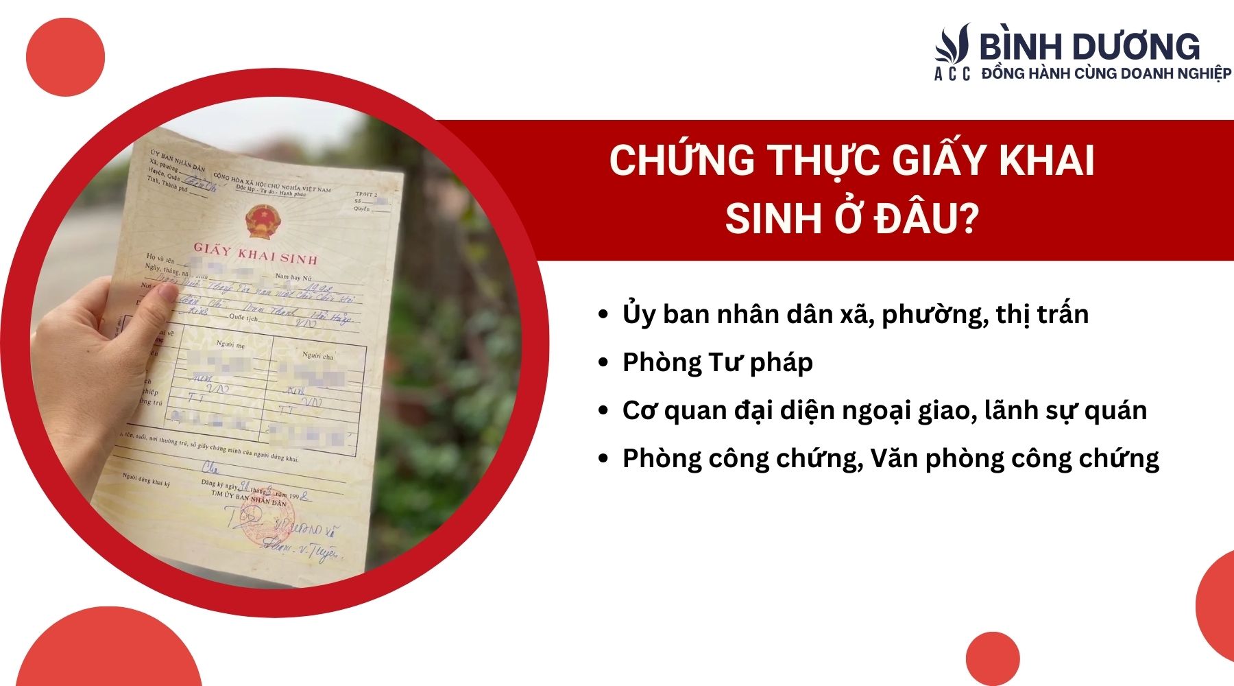 Chứng thực giấy khai sinh ở đâu?
