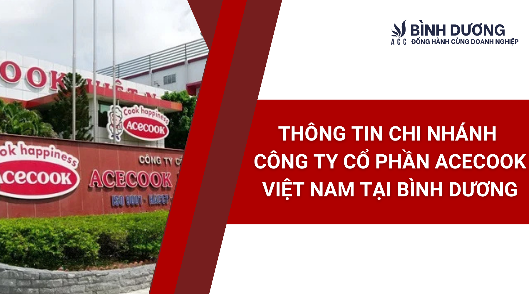 Thông tin chi nhánh Công ty Cổ phần Acecook Việt Nam tại Bình Dương