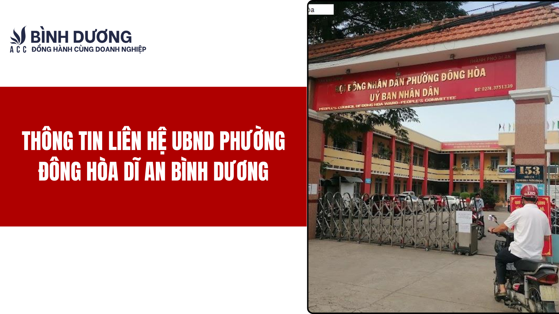 Thông tin liên hệ UBND phường Đông Hòa Dĩ An Bình Dương