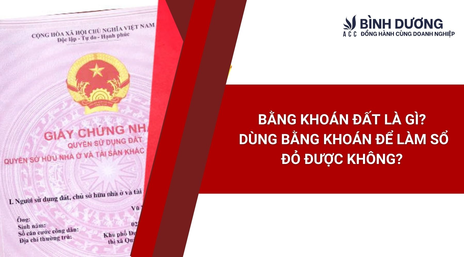 Bằng khoán đất là gì? Dùng bằng khoán để làm sổ đỏ được không?