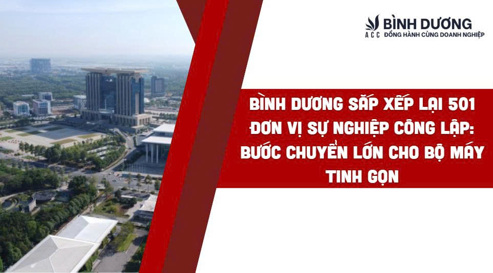 Bình Dương sắp xếp lại 501 đơn vị sự nghiệp công lập: Bước chuyển lớn cho bộ máy tinh gọn